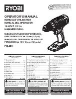 Preview for 1 page of Ryobi PCL220 Operator'S Manual