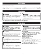 Preview for 6 page of Ryobi PCL525 Operator'S Manual