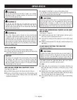 Предварительный просмотр 10 страницы Ryobi PCL801 Operator'S Manual