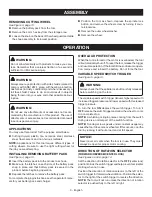 Предварительный просмотр 9 страницы Ryobi PSBCS02 Operator'S Manual