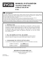 Preview for 20 page of Ryobi r163 (French) Manuel D'Utilisation