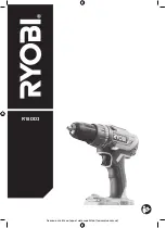 Preview for 1 page of Ryobi R18DD3 Manual