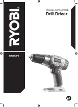 Preview for 1 page of Ryobi R18DDP2 Instructions Manual