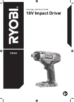 Preview for 1 page of Ryobi R18ID3 Original Instructions Manual