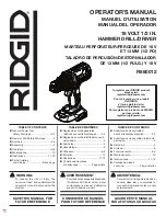 Ryobi R860012 Operator'S Manual предпросмотр