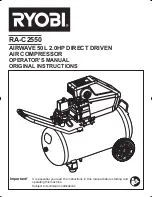Preview for 1 page of Ryobi RA-C2550 Operator'S Manual