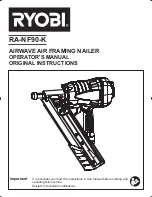 Предварительный просмотр 1 страницы Ryobi RA-NF90-K Operator'S Manual