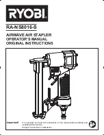 Предварительный просмотр 1 страницы Ryobi RA-NS8016-S Operator'S Manual