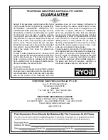 Preview for 9 page of Ryobi RBL36 Operator'S Manual