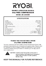 Preview for 1 page of Ryobi RC-2050NV Owner'S Operating Manual