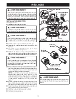 Предварительный просмотр 10 страницы Ryobi RE180PL (French) Manuel D'Utilisation