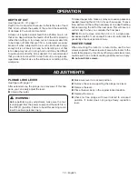 Preview for 12 page of Ryobi RE180PL1 Operator'S Manual