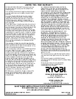 Preview for 16 page of Ryobi RESV1300 Operator'S Manual