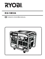 Preview for 1 page of Ryobi RG-10KVA Owner'S Operating Manual