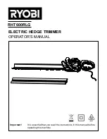 Ryobi RHT600RLG Operator'S Manual preview