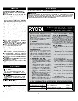 Preview for 3 page of Ryobi RIT310 Operator'S Manual