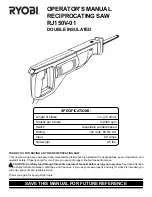 Preview for 1 page of Ryobi RJ150V-01 Operator'S Manual