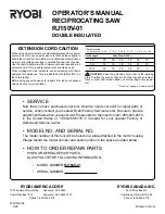 Preview for 14 page of Ryobi RJ150V-01 Operator'S Manual