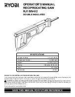 Ryobi RJ150V-02 Operator'S Manual preview