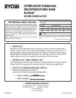 Preview for 12 page of Ryobi RJ160V Operator'S Manual