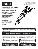 Предварительный просмотр 1 страницы Ryobi RJ165V Operator'S Manual