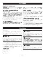 Предварительный просмотр 7 страницы Ryobi RJ165V Operator'S Manual