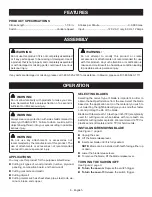 Preview for 6 page of Ryobi RJ1861V Operator'S Manual