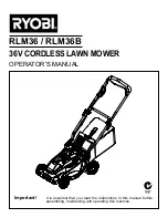 Ryobi RLM36 Operator'S Manual предпросмотр