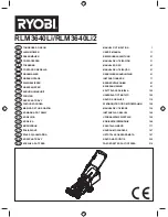 Preview for 1 page of Ryobi RLM3640Li User Manual