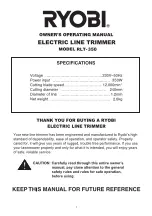 Предварительный просмотр 2 страницы Ryobi RLT-350 Owner'S Operating Manual