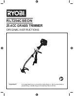 Preview for 1 page of Ryobi RLT254CSEON Original Instructions Manual