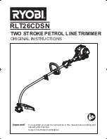 Preview for 1 page of Ryobi RLT26CDSN Original Instructions Manual