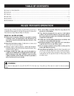 Preview for 2 page of Ryobi RMS10 Operator'S Manual