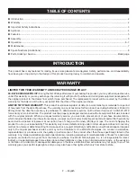 Preview for 2 page of Ryobi RP4050 Operator'S Manual