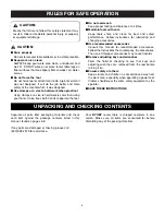 Preview for 4 page of Ryobi RT401W Operator'S Manual