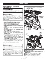 Preview for 69 page of Ryobi RTS10 Operator'S Manual