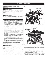 Preview for 105 page of Ryobi RTS10 Operator'S Manual