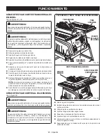 Preview for 106 page of Ryobi RTS10 Operator'S Manual