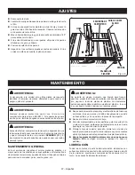 Preview for 111 page of Ryobi RTS10 Operator'S Manual