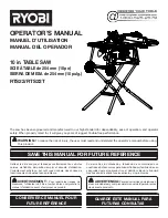 Ryobi RTS22 Operator'S Manual preview