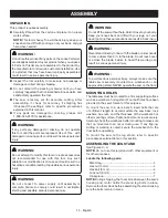 Preview for 14 page of Ryobi RTS22 Operator'S Manual