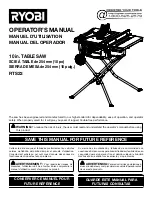 Preview for 1 page of Ryobi RTS23 Operator'S Manual