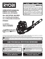 Предварительный просмотр 1 страницы Ryobi RY08420 Operator'S Manual