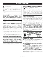 Предварительный просмотр 32 страницы Ryobi RY08420A Operator'S Manual