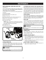 Preview for 16 page of Ryobi RY08548 Operator'S Manual
