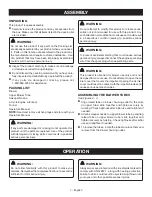 Preview for 11 page of Ryobi RY09460 Operator'S Manual
