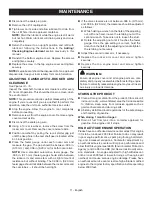 Preview for 15 page of Ryobi RY09460 Operator'S Manual