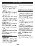 Preview for 39 page of Ryobi RY09460 Operator'S Manual