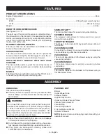 Preview for 8 page of Ryobi RY09550 Operator'S Manual