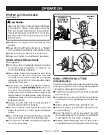 Предварительный просмотр 19 страницы Ryobi RY10518 Operator'S Manual